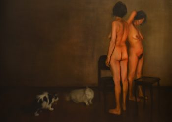 "Alegorias IV" left side. Oil on canvas,180 x 210 cm. 2017